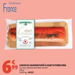 Auchan Supermarché Coeur de saumon fumé à l'aneth fjord king offre