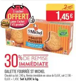 Match ST MICHEL Galette fourrée offre
