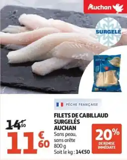 Auchan Supermarché Filets de cabillaud surgelés auchan offre