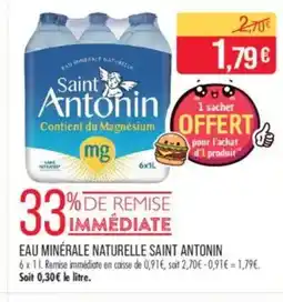 Match SAINT ANTONIN Eau minérale naturelle offre