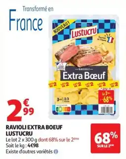 Auchan Supermarché Ravioli extra boeuf lustucru offre