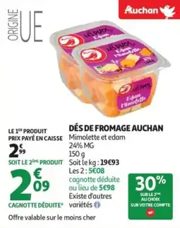 Auchan Supermarché Dés de fromage auchan offre