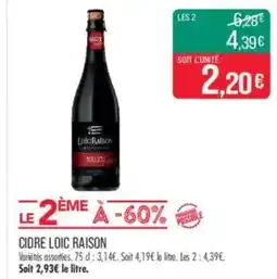 Match LOIC RAISON Cidre offre