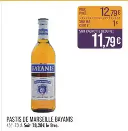 Match BAYANIS 45° Pastis de marseille offre