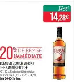 Match THE FAMOUS GROUSE Blended scotch whisky offre