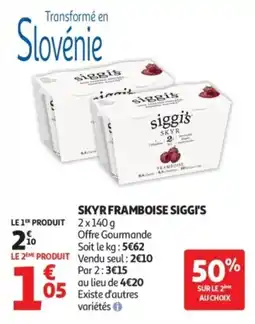 Auchan Supermarché Skyr framboise siggi's offre