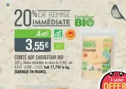 Match CARREFOUR BIO Comté aop offre