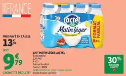 Auchan Supermarché Lait matin léger lactel offre