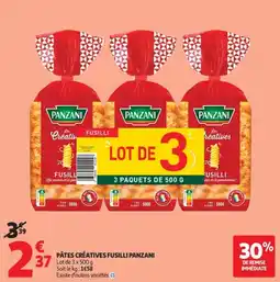 Auchan Supermarché Pâtes créatives fusilli panzani offre