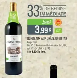 Match Bordeaux aop château guitar offre