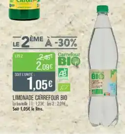 Match Limonade carrefour bio offre