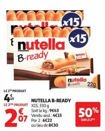 Auchan Supermarché Nutella b-ready offre