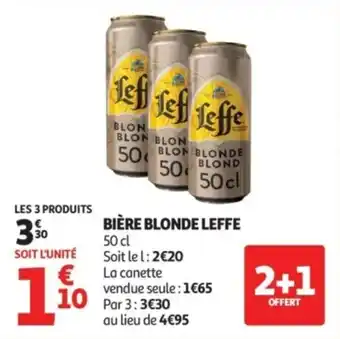 Auchan Supermarché Bière blonde leffe offre