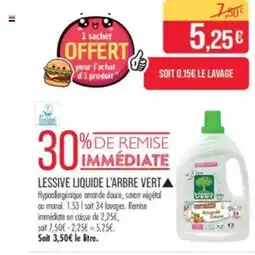 Match L'ARBRE VERT Lessive liquide offre