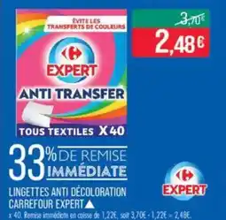 Match CARREFOUR EXPERTA Lingettes anti décoloration offre