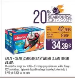 Match VILEDA Balai + seau essoreur easywring clean turbo offre