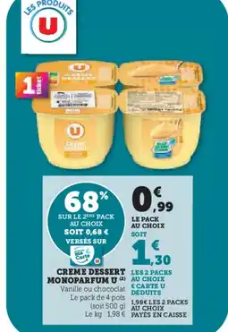 Hyper U U Creme dessert monoparfum offre