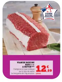 Hyper U Viande bovine roti a rotir offre