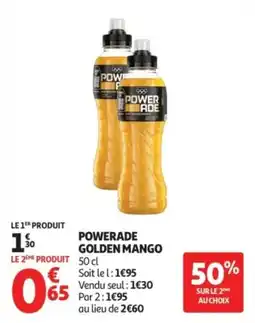 Auchan Supermarché Powerade golden mango offre
