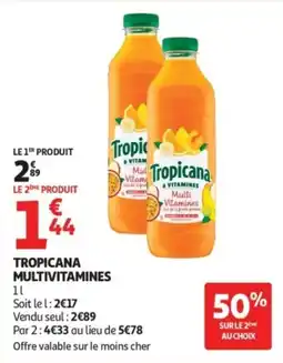 Auchan Supermarché Tropicana multivitamines offre