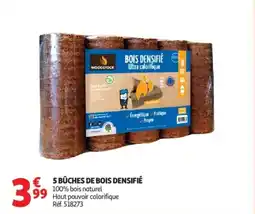 Auchan Supermarché 5 bûches de bois densifié offre