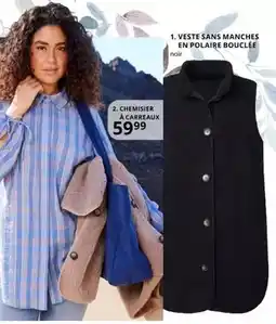 Ulla Popken Polaire - veste sans manches en bouclée offre