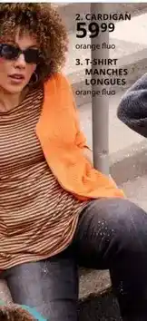 Ulla Popken Orange - t-shirt manches longues offre