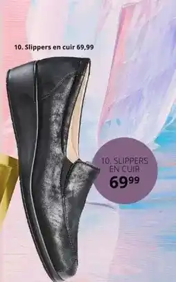 Ulla Popken Slippers en cuir offre