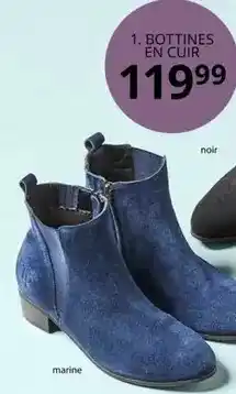 Ulla Popken Bottines en cuir offre