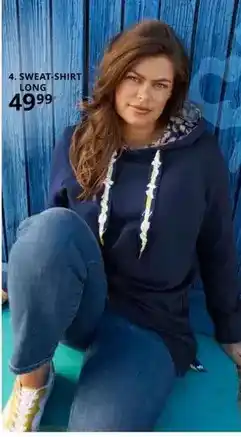 Ulla Popken Sweatshirt long offre