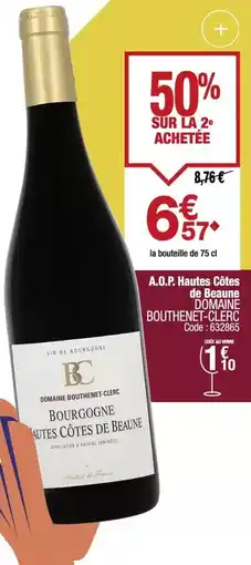 Promocash A.o.p. hautes côtes de beaune offre