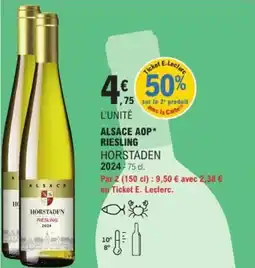 E.Leclerc Alsace aop riesling horstaden 2024 offre