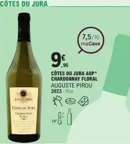 E.Leclerc Côtes du jura aop chardonnay floral auguste pirou 2023 offre