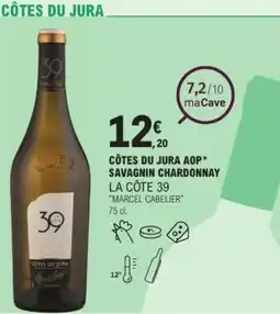 E.Leclerc Côtes du jura aop savagnin chardonnay la côte 39 offre