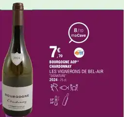 E.Leclerc Bourgogne aop chardonnay les vignerons de bel-air offre