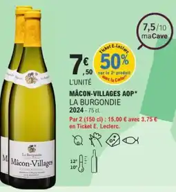 E.Leclerc Mâcon-villages aop la burgandie 2024 offre