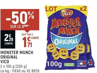 Vival Vico monster munch original offre