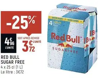 Red bull red bull sugar free