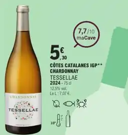 E.Leclerc Côtes catalanes igp chardonnay tessellae 2024 offre