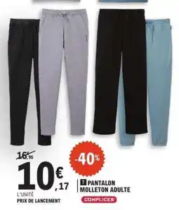 E.Leclerc Pantalon Molleton Adulte offre