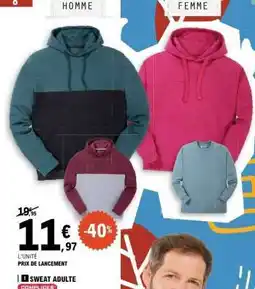 E.Leclerc 1 SWEAT ADULTE offre