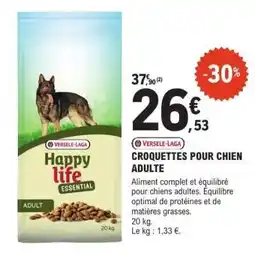 E.Leclerc Happy Life Essential Croquettes pour Chien Adulte offre