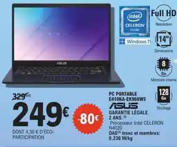 E.Leclerc PC PORTABLE ASUS E410KA-EK968WS offre