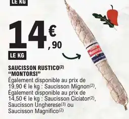 E.Leclerc Saucisson Rustico MONTORSI offre