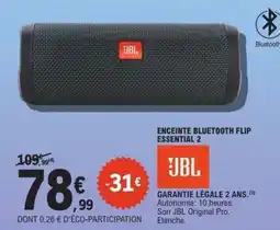 E.Leclerc Enceinte Bluetooth Flip Essential 2 offre