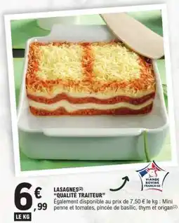 E.Leclerc LASAGNES “QUALITE TRAITEUR” offre