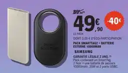 E.Leclerc PACK SMARTTAG2 + BATTERIE EXTERNE 10000MAH offre