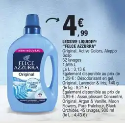 E.Leclerc Lessive Liquide Felce Azzurra offre