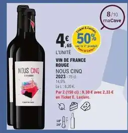 E.Leclerc NOUS CINQ offre