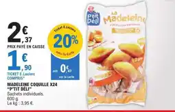 E.Leclerc MADELEINE COQUILLE X24 'P'TIT DÉLI' offre